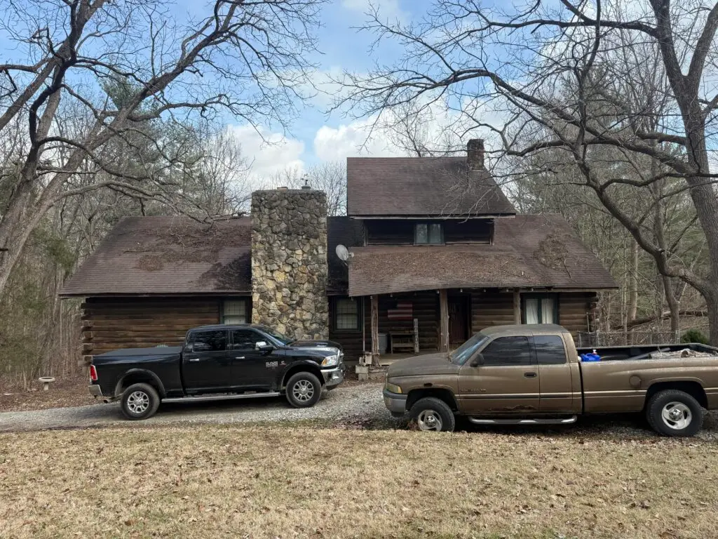 Log Cabin Exterior Restoration in Paragon — atlas roofing system